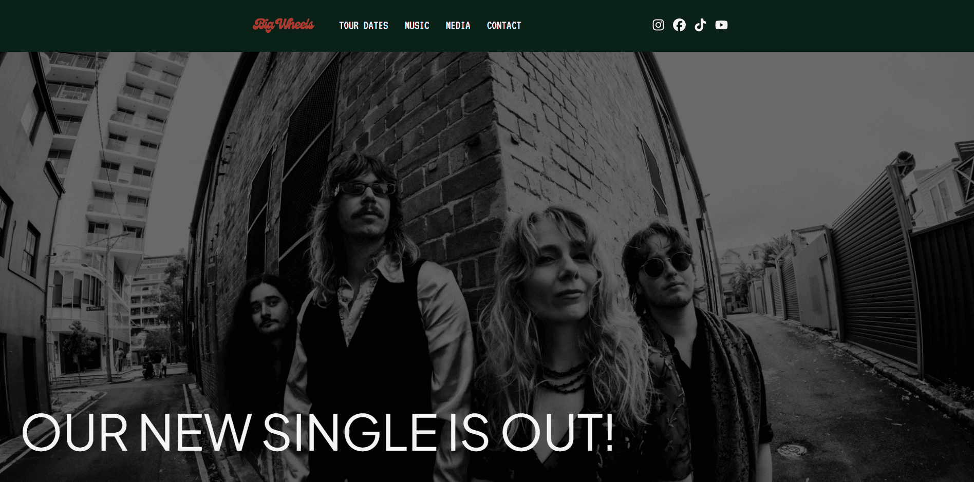 Big Wheels site mockup